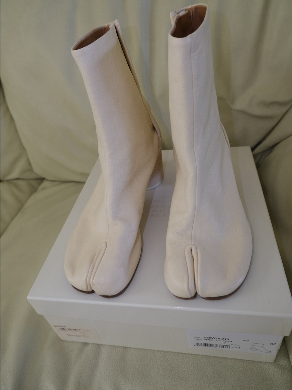 Maison Margiela Cream Tabi Boots